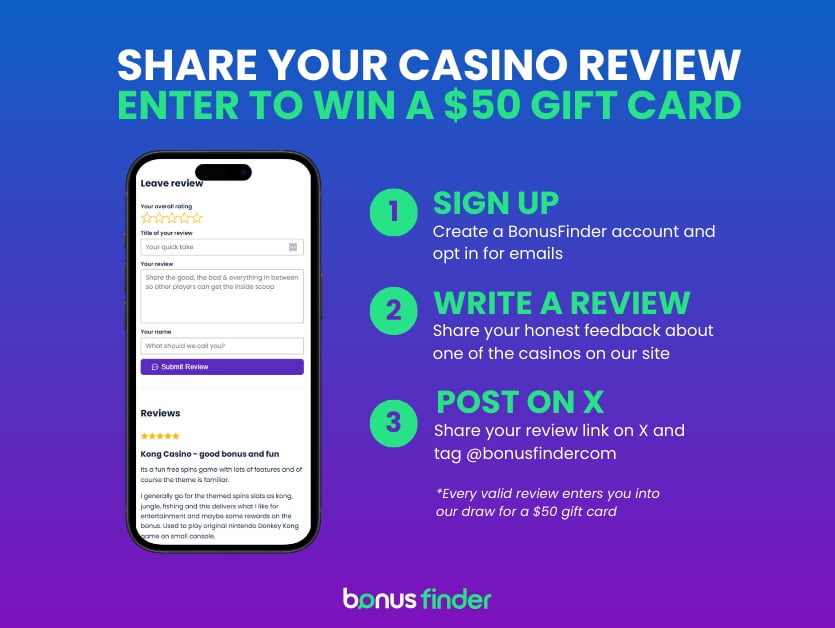 BonusFinder review competition instructions