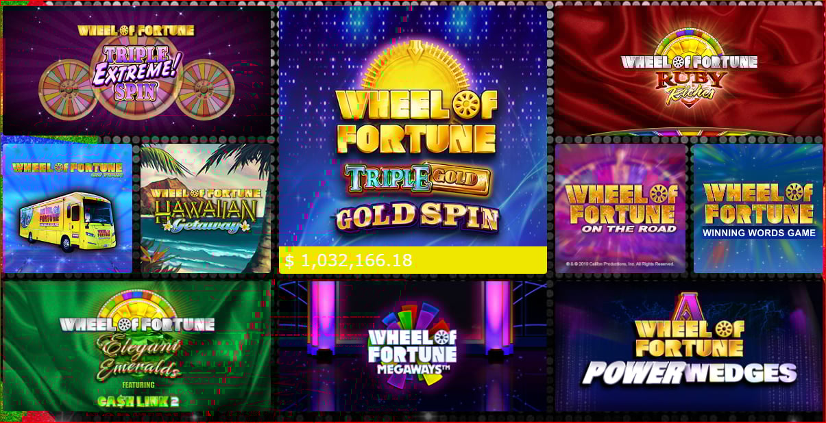 Casino games at Wheel of Fortune