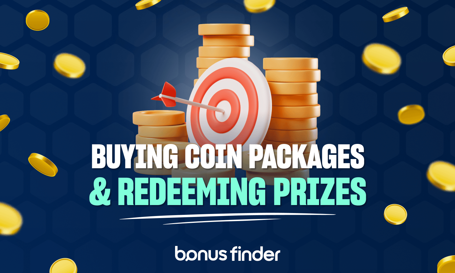 Casino Click coin packages with stacked gold coins and redeemable prizes