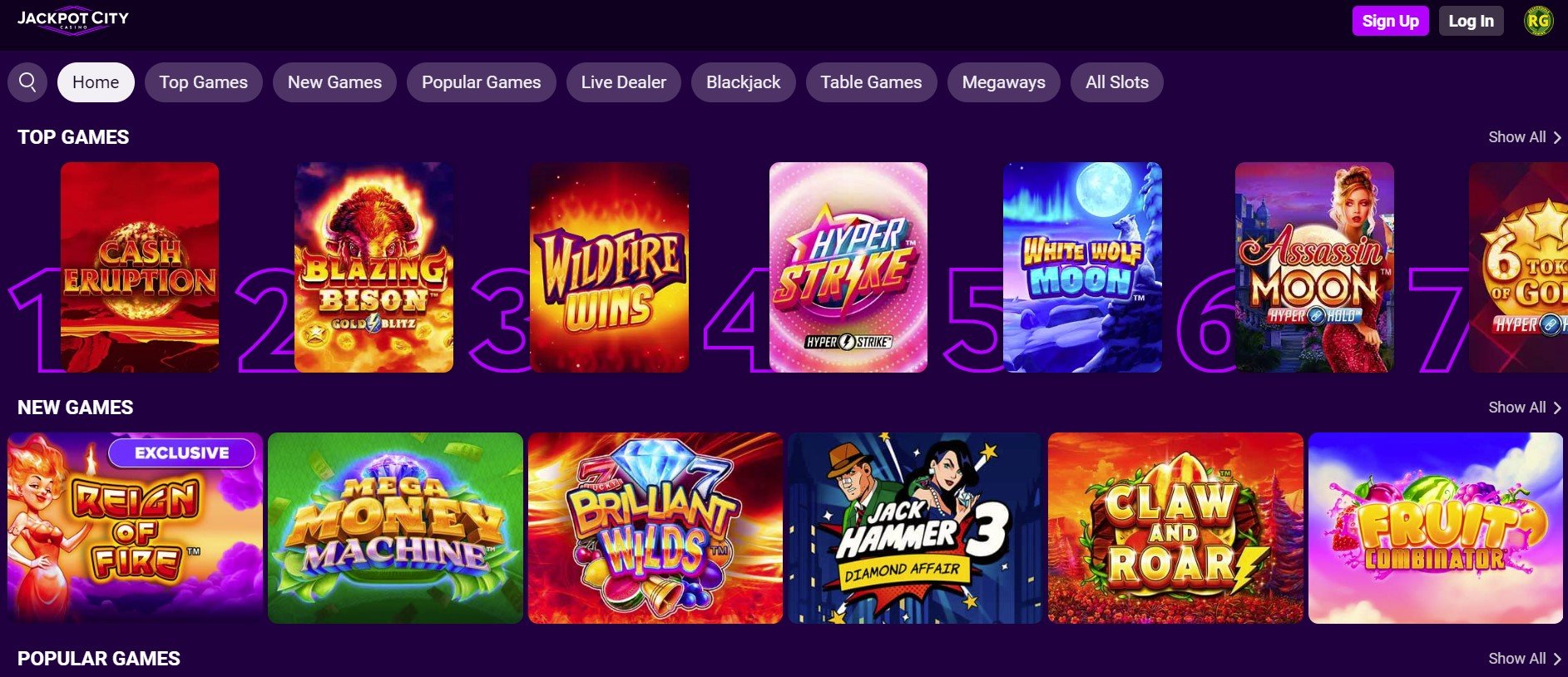 jackpot city casino nj game lobby