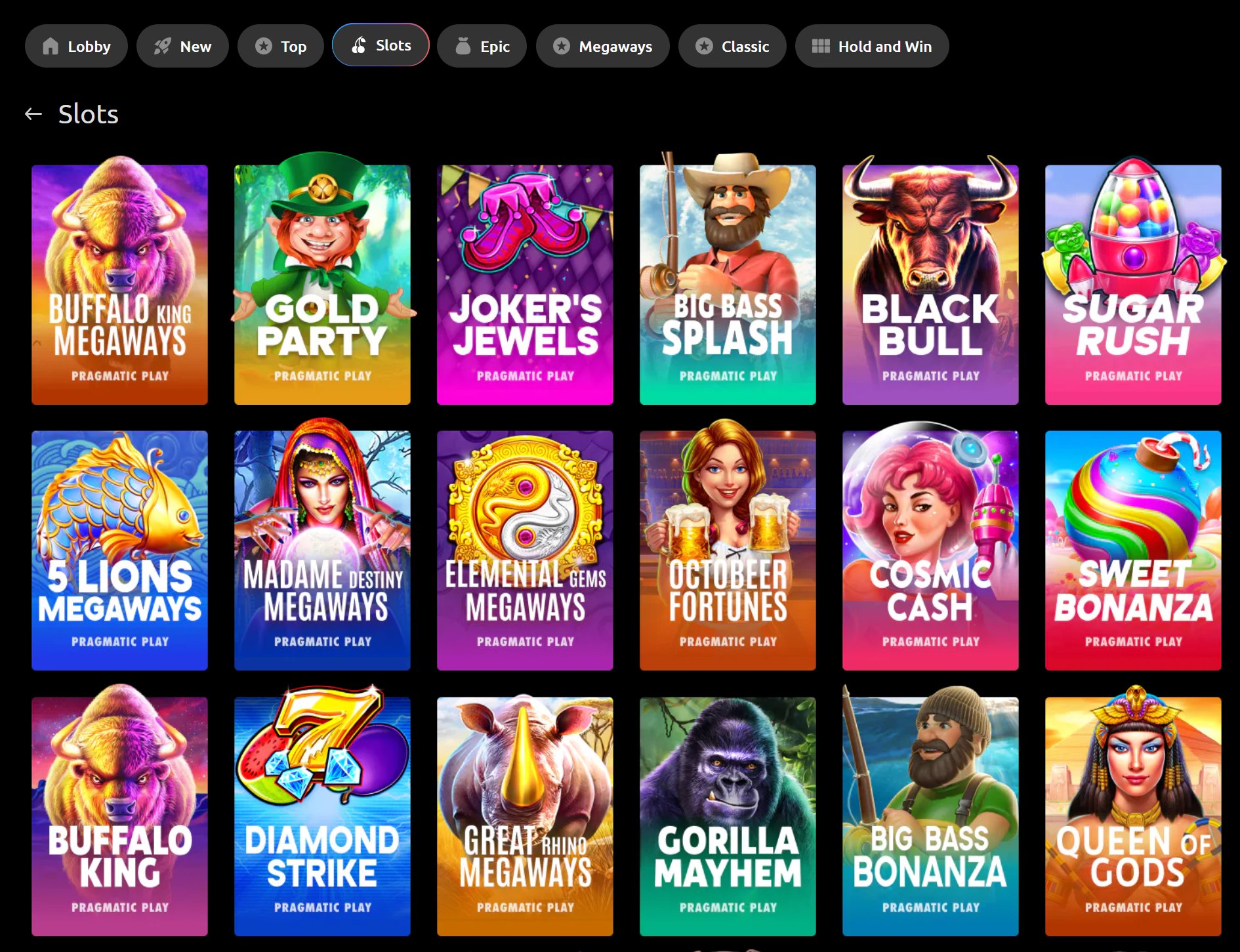 McLuck slots include Megaways and classic slots