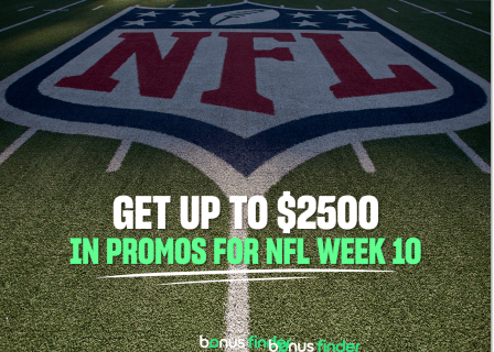 Get up to $2500 in bonus bets for NFL Week 10