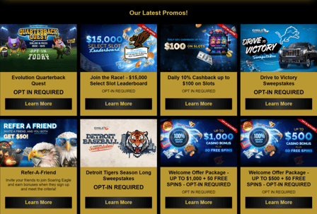 Play Eagle casino promos