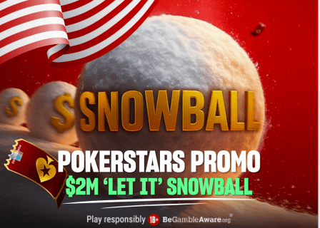 PokerStars launches ‘Snowball’ offer where up to $2m is up for grabs