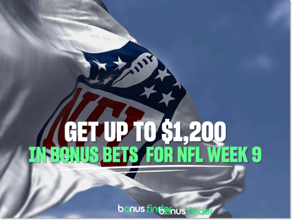 NFL Week 9 promos: Get up to $1,200 in bonus bets