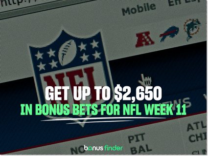 NFL Week 11 promos: Get up to $2,650 in bonus bets
