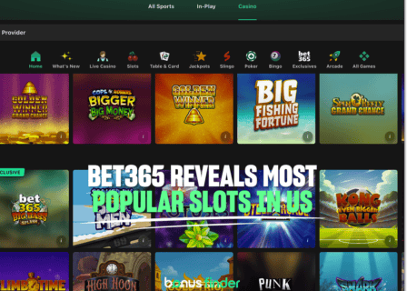 Top US slot games played at bet365 in August 2026