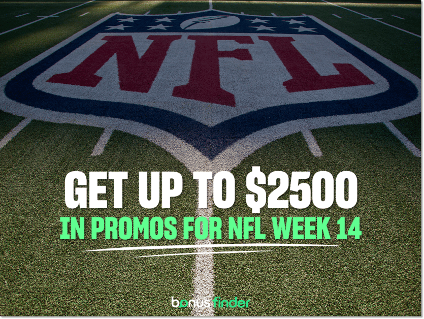 NFL Week 14 promos: Get up to $2,500 in bonus bets