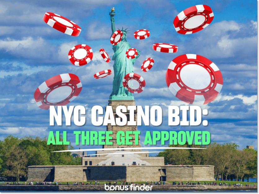 All three NYC casinos receive approval for license bids from the NYGFLB