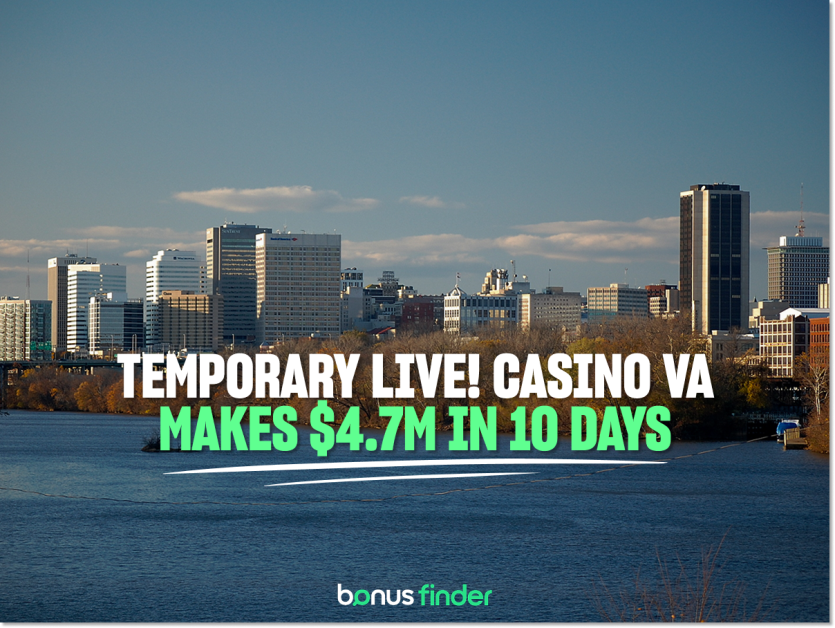 Virginia’s new temporary Live! Casino generates $4.7m in just 10 Days